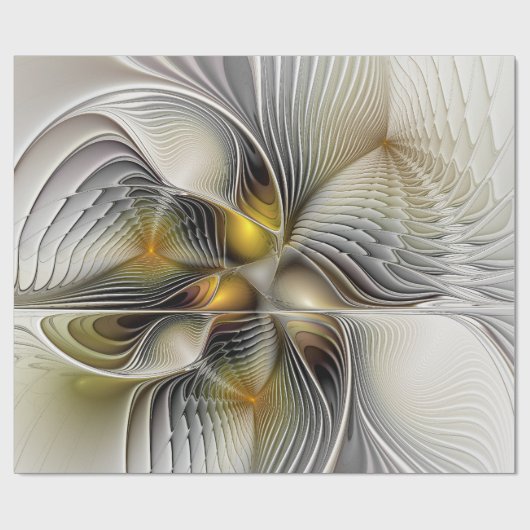 Optische illusie Abstracte 3D fractal met diepte Cadeaupapier (Vlak)