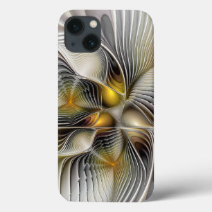 Optische illusie Abstracte 3D fractal met diepte iPhone 13 Hoesje