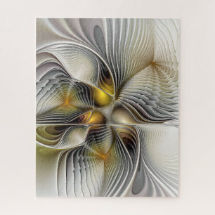 Optische illusie Abstracte 3D fractal met diepte Legpuzzel