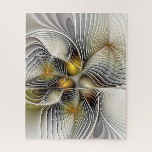 Optische illusie Abstracte 3D fractal met diepte Legpuzzel (Verticaal)