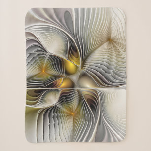 Optische Illusie Abstracte 3D Fractal Met Diepte Sherpa Deken