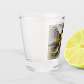 Optische illusie Abstracte 3D fractal met diepte Shot Glas (Links)