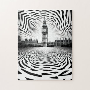 Optische illusie Big Ben puzzel Legpuzzel