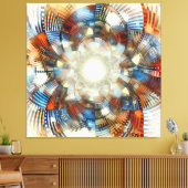 Optische illusie canvas afdruk (Insitu (Woonkamer))