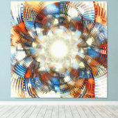 Optische illusie canvas afdruk (Insitu (Houten vloer))