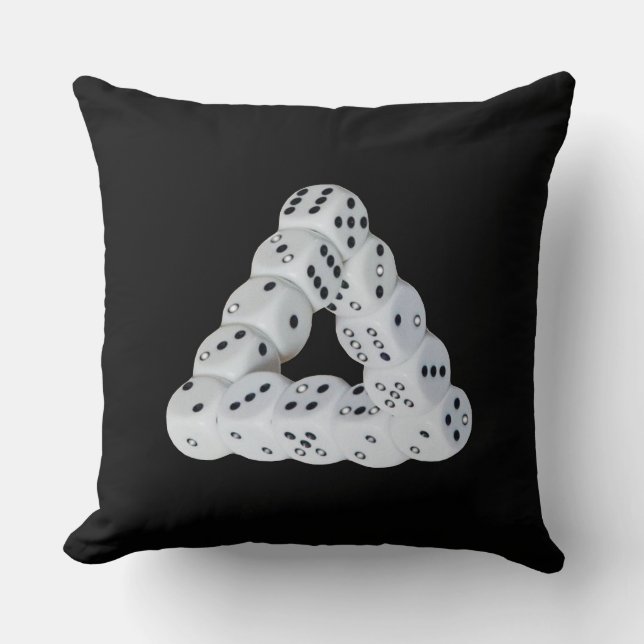 Optische illusie Dobbelsteen Kussensloop Kussen (Voorkant)