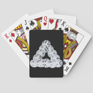 Optische illusie dobbelstenen pokerkaarten