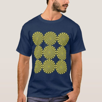 Optische illusie — draaiende wielen t-shirt