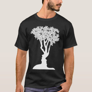 Optische illusie Funny Novelty Tree of Facs T-shirt