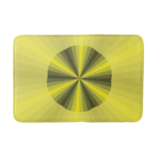 Optische illusie Geel Bath Mat (Voorkant)