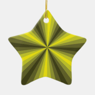 Optische Illusie Geel Ornament