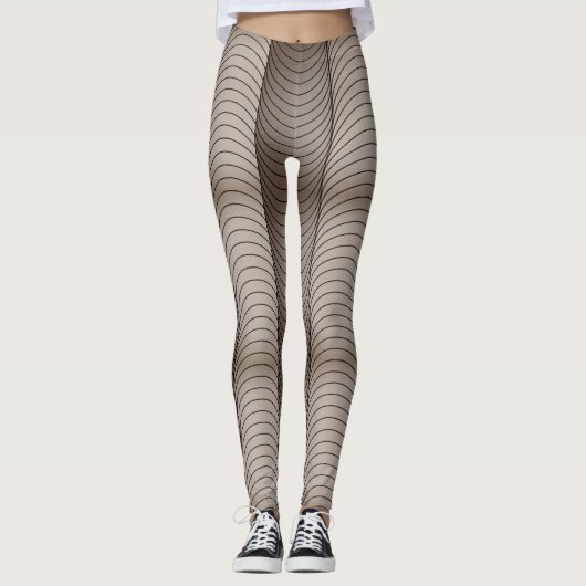 optische illusie geometrische kunstbuizen leggings (Voorkant)