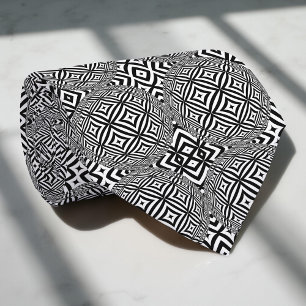 Optische illusie geometrische zwart-wit patroon stropdas