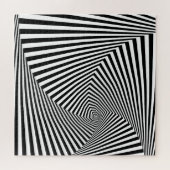 Optische illusie: gestreepte geometrische Abstract Legpuzzel (Horizontaal)