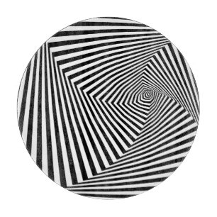 Optische illusie: gestreepte geometrische Abstract Snijplank