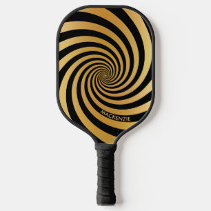 Optische illusie Gold spiraalvormig, aangepaste kl Pickleball Paddle