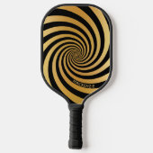 Optische illusie Gold spiraalvormig, aangepaste kl Pickleball Paddle (Achterkant)