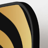 Optische illusie Gold spiraalvormig, aangepaste kl Pickleball Paddle (Links Detail)