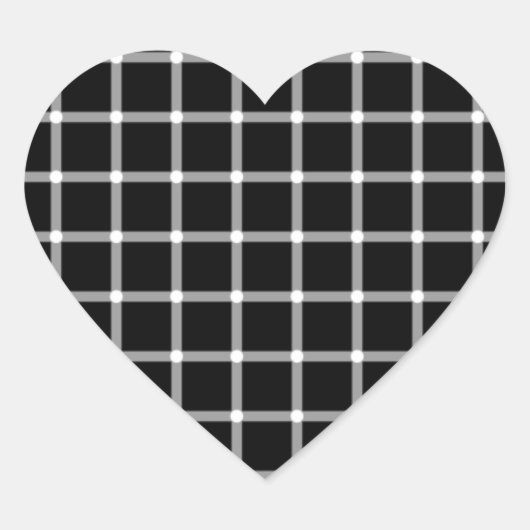 Optische illusie hart sticker (Voorkant)
