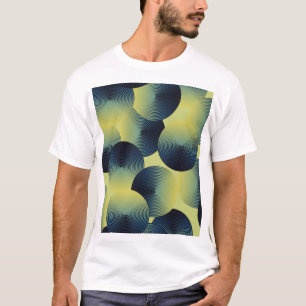 Optische illusie, lineaire cirkels, naadloos patro t-shirt