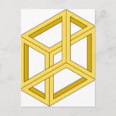 Optische illusie Onmogelijke illusie 3d geometrie Briefkaart (Voorkant)