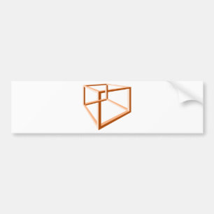 Optische illusie Onmogelijke illusie 3d geometrie Bumpersticker