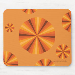 Optische Illusie Oranje Muismat