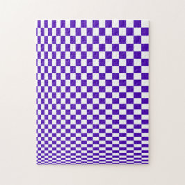 Optische Illusie Paarse en Witte Schaken Legpuzzel