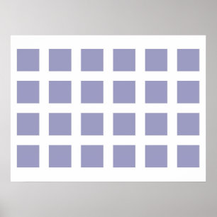 Optische illusie PerspectiefStippen Licht Blauw Wi Poster