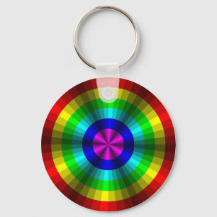 Optische Illusie Regenboog Sleutelhanger