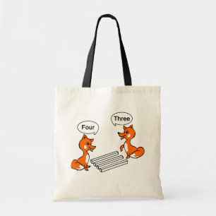 Optische illusie Trick Fox Tote Bag