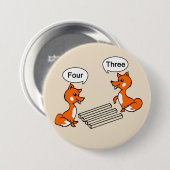 Optische illusie Trick met foxes Ronde Button 7,6 Cm (Voorkant /achterkant)