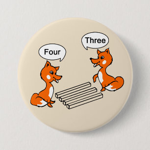 Optische illusie Trick met foxes Ronde Button 7,6 Cm