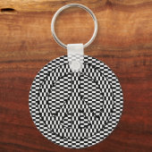 optische illusie van vrede sleutelhanger (Voorkant)