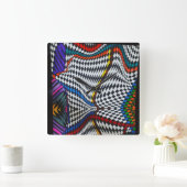 Optische Illusie Wandklok Vierkante Klok (Huis)