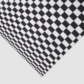 Optische illusie zwarte en witte cheques tissuepapier (Detail)