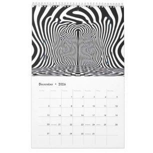 Optische illusietunnel – Hypnotisch zwart-wit Kalender
