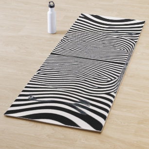 Optische illusietunnel – Hypnotisch zwart-wit Yogamat