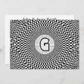 Optische illusionmonogram G Kaart (Voorkant / Achterkant)