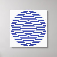 Optische kunst in donkerblauw 16 "x 16" wandkunst