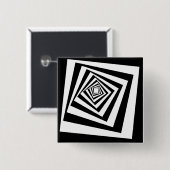 Optische lichtbewegende tunnel vierkante button 5,1 cm (Voorkant /achterkant)