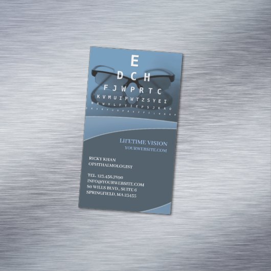 optische oftalmoloog magnetisch visitekaartje (Voorbeeld)