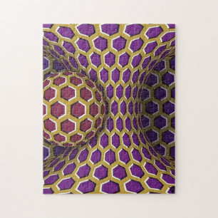 Optische rode buis en bol uitdagend legpuzzel