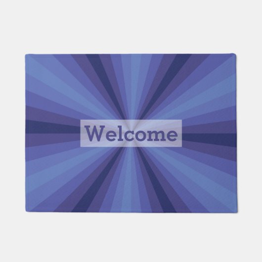 Optische verlichting Blauwe Doormat Deurmat (Voorkant)