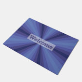 Optische verlichting Blauwe Doormat Deurmat (Schuin)
