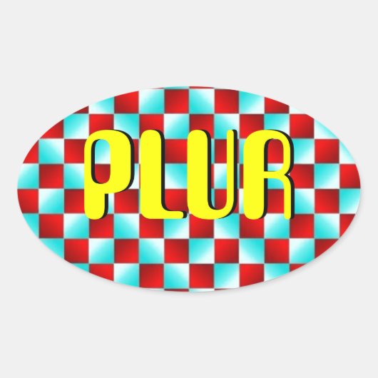 Optische verlichting ovale sticker (Voorkant)