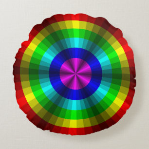 Optische verlichting Regenboogronde piloot Rond Kussen