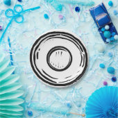 Optische verlichting voor zwart-wit 2D-partij Papieren Bordje (Feest)