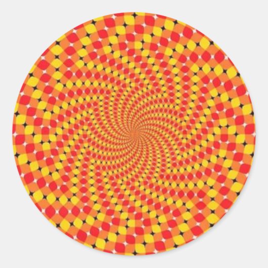 Optische vortexillusies ronde sticker (Voorkant)