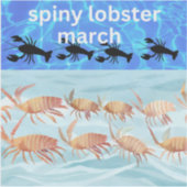 Optocht van stekelige kreeften sticker (Voorkant)